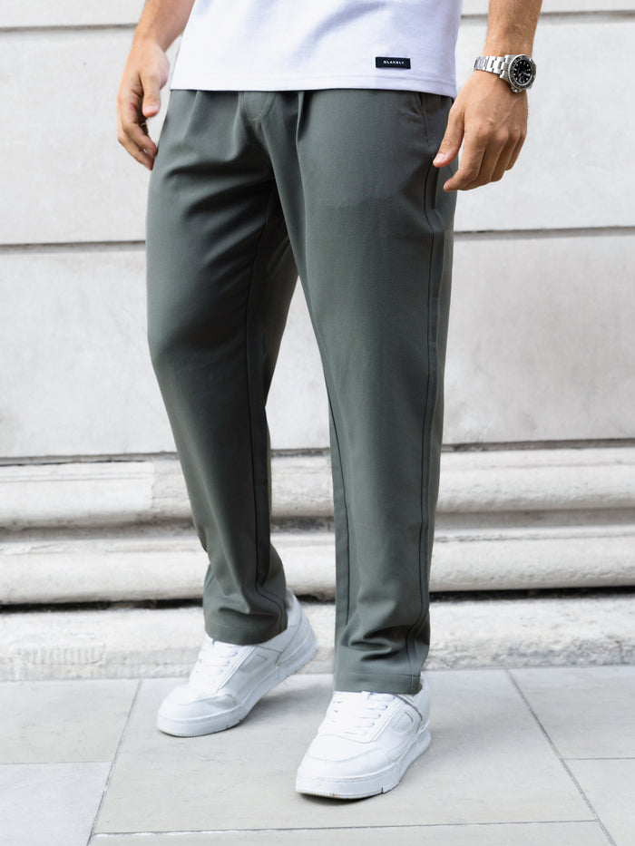 Anston Stretch Chinos - Dark Olive