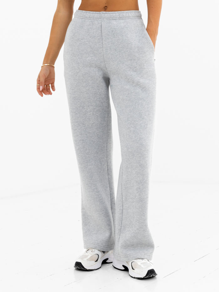 Jada Wide Leg Sweatpants - Marl Grey