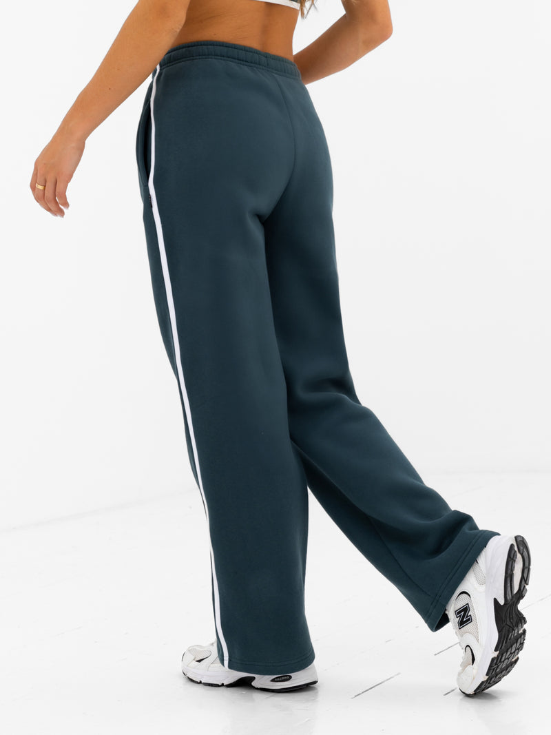Jada Wide Leg Sweatpants - Teal Green