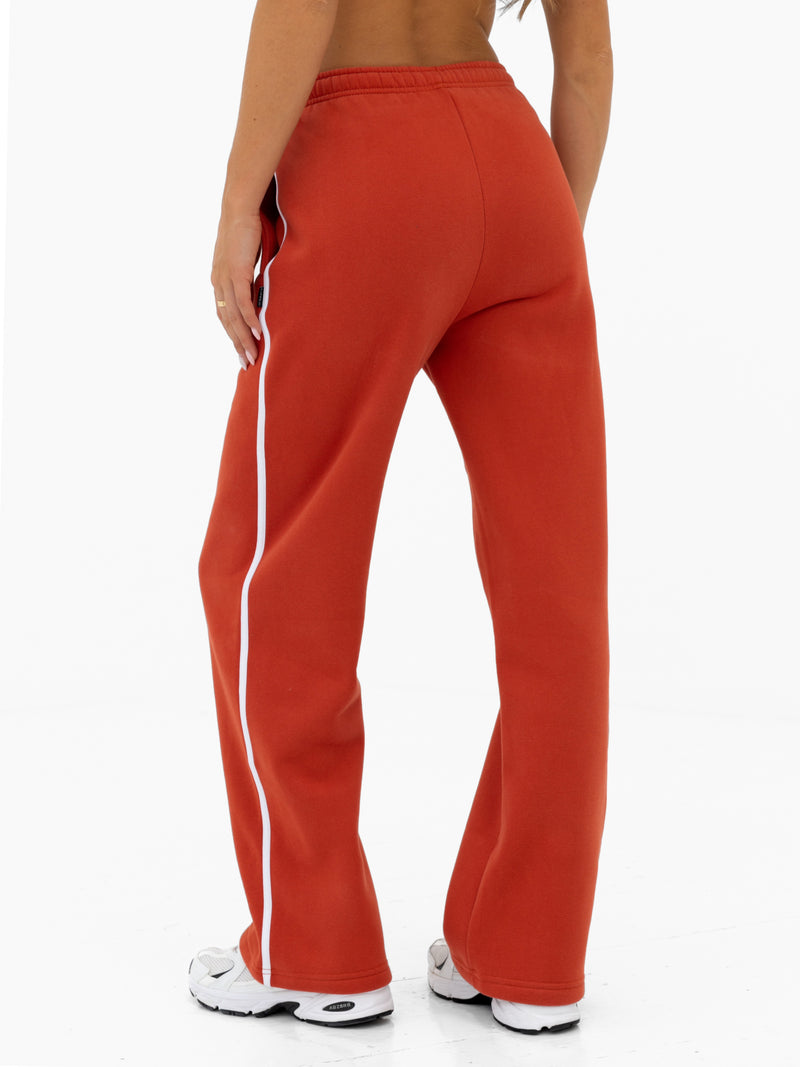Jada Wide Leg Sweatpants - Washed Red
