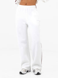 Jada Wide Leg Sweatpants - Flat White