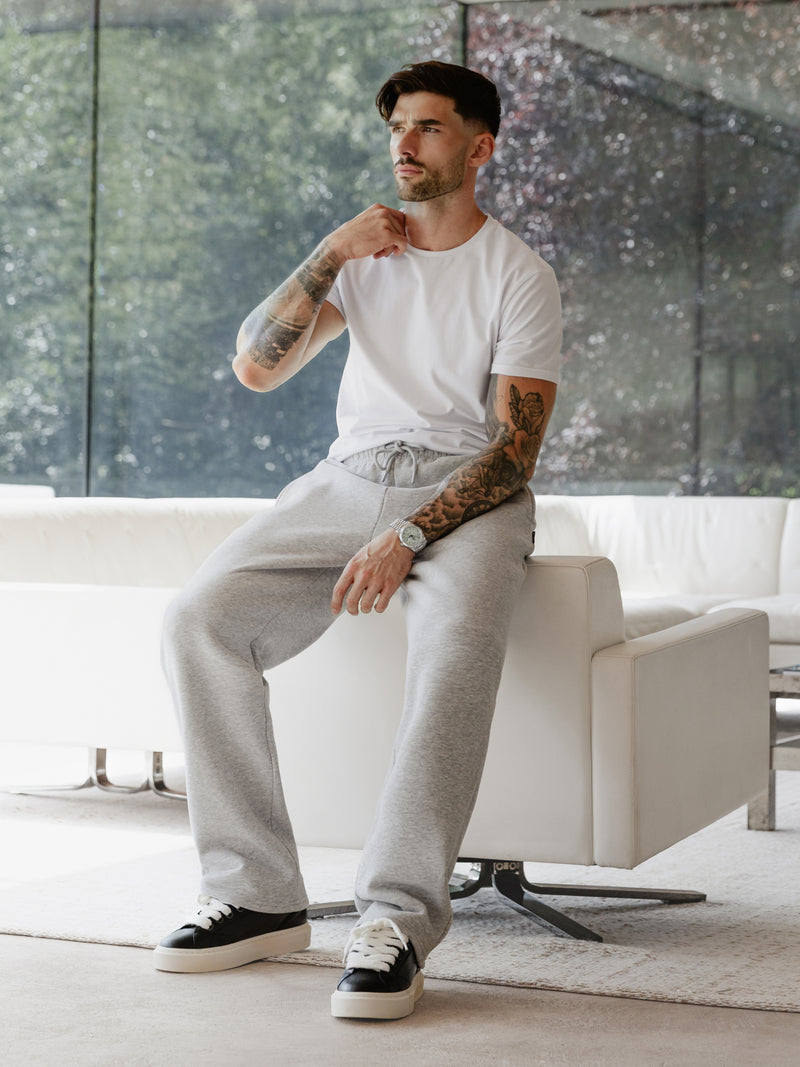 Blakely Straight Leg Sweatpants - Marl Grey