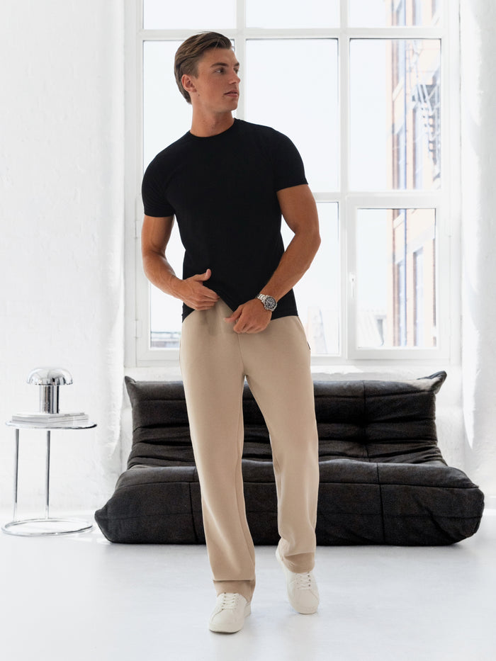 Blakely Straight Leg Sweatpants - Light Tan
