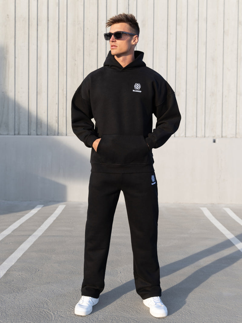 Mateo Wide Leg Sweatpants - Black