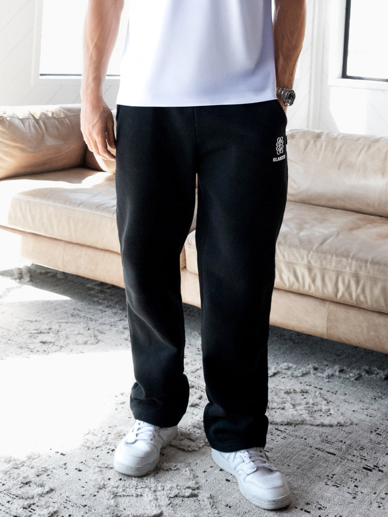Mateo Wide Leg Sweatpants - Black