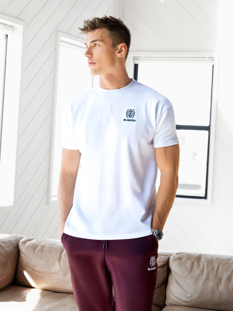 Mateo Wide Leg Sweatpants - Deep Burgundy