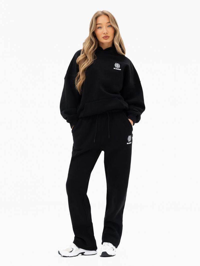 Iris Wide Leg Sweatpants - Black