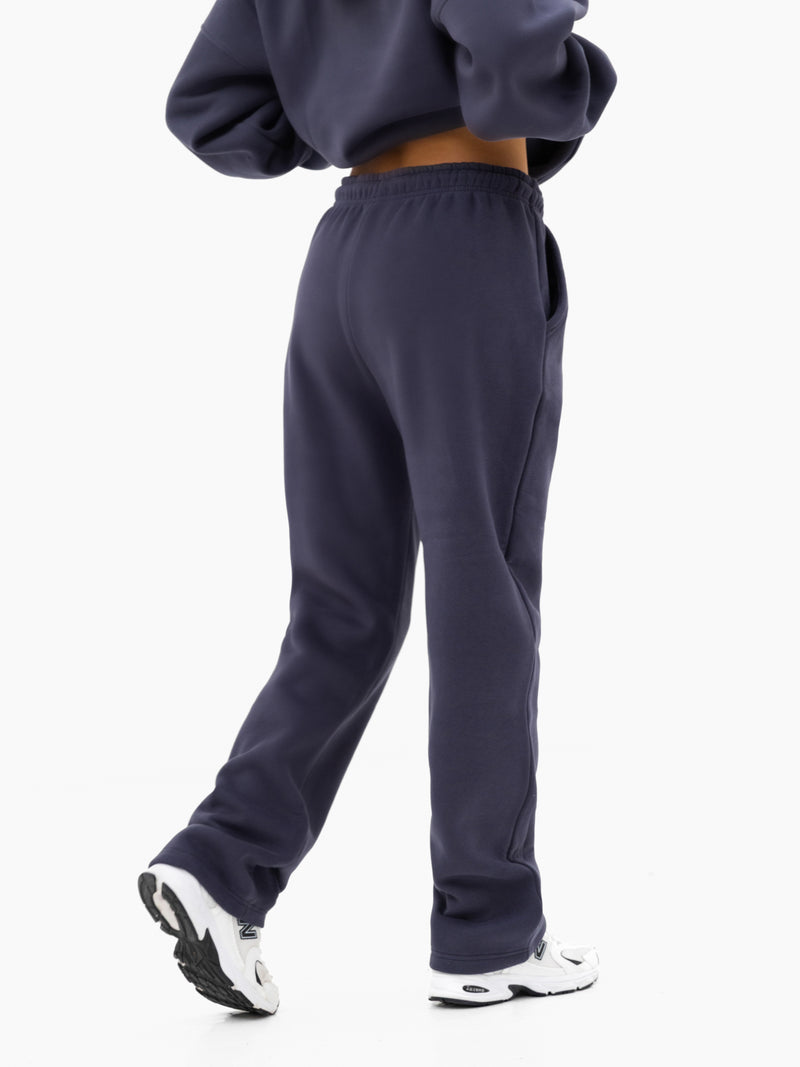 Iris Wide Leg Sweatpants - True Navy