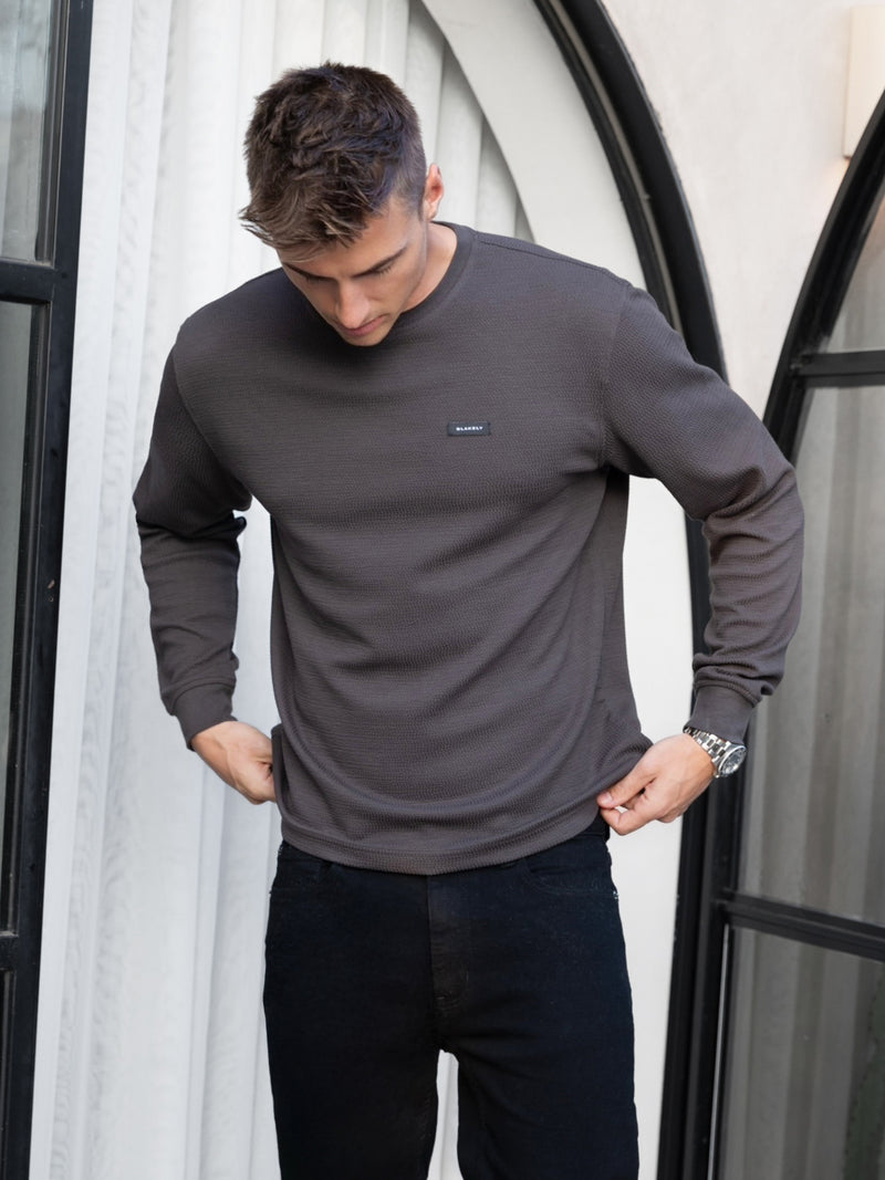 Keston Long Sleeve Top - Charcoal