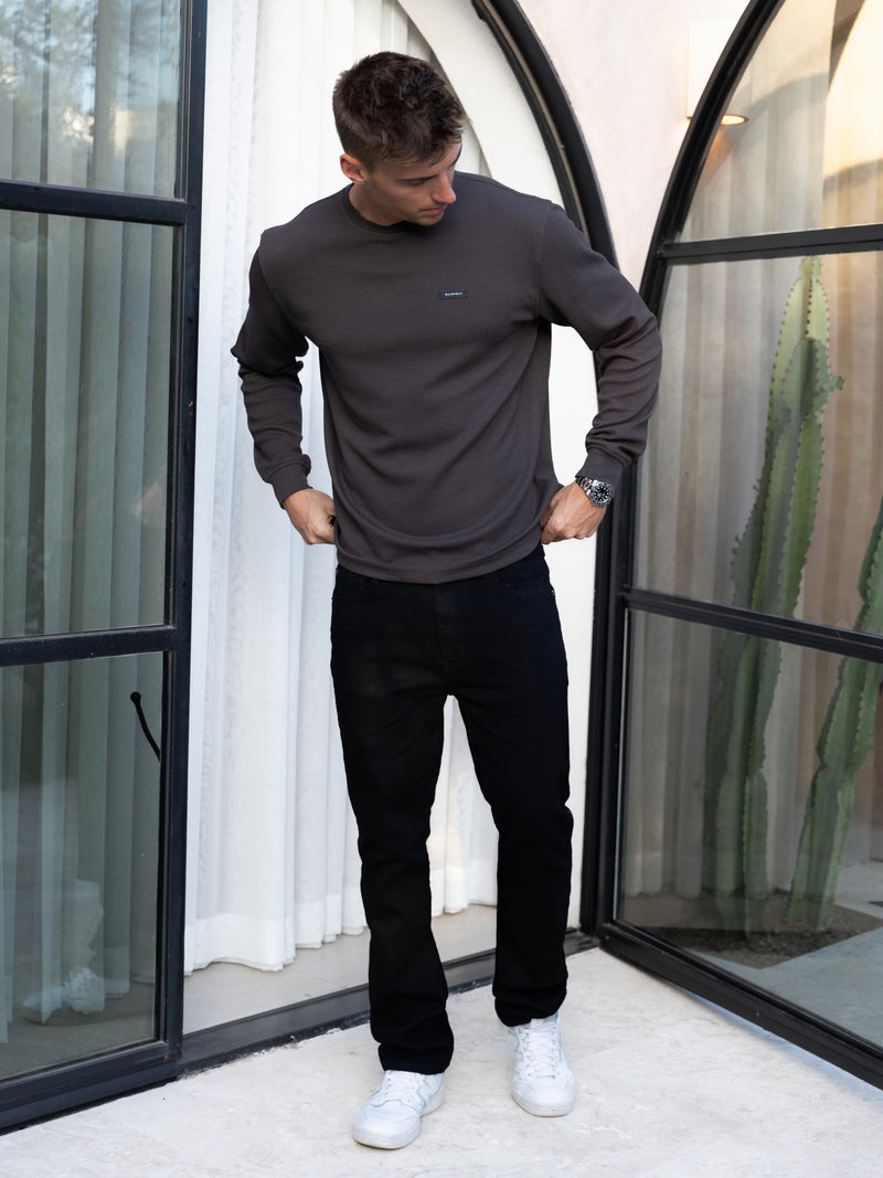 Keston Long Sleeve Top - Charcoal