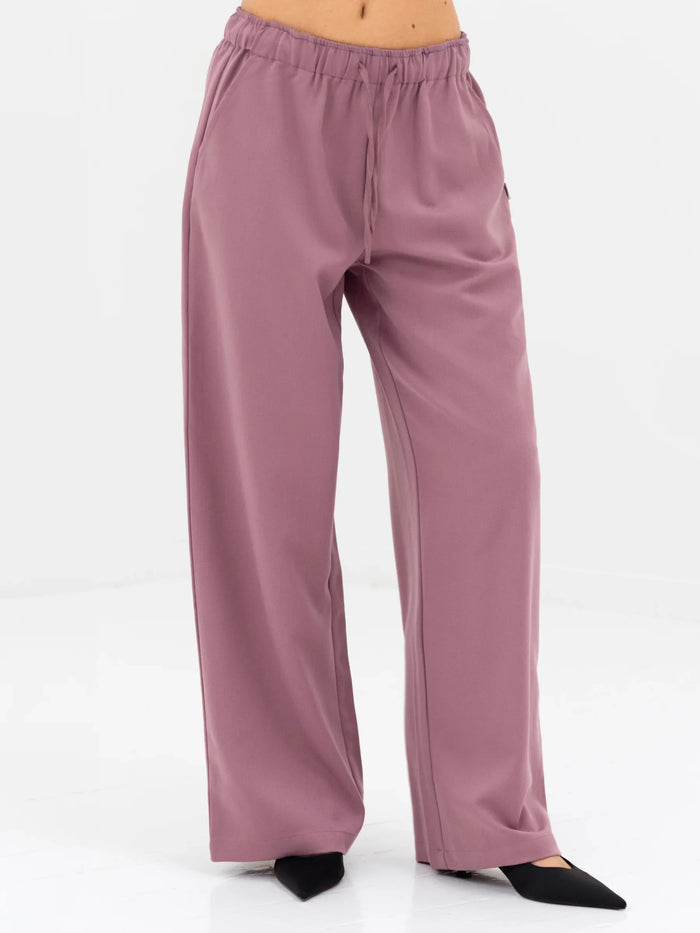 Eden Elasticated Trousers - Dusty Rose
