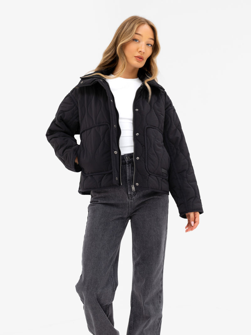 Ariana Quilted Jacket - Black
