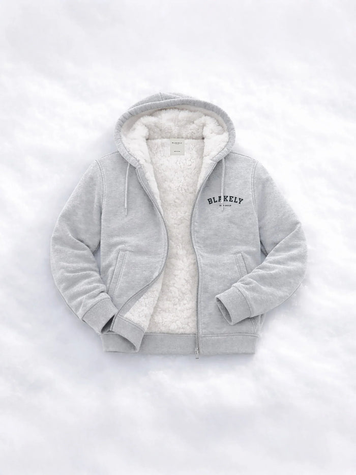 Heritage Zip Up Hoodie - Marl Grey