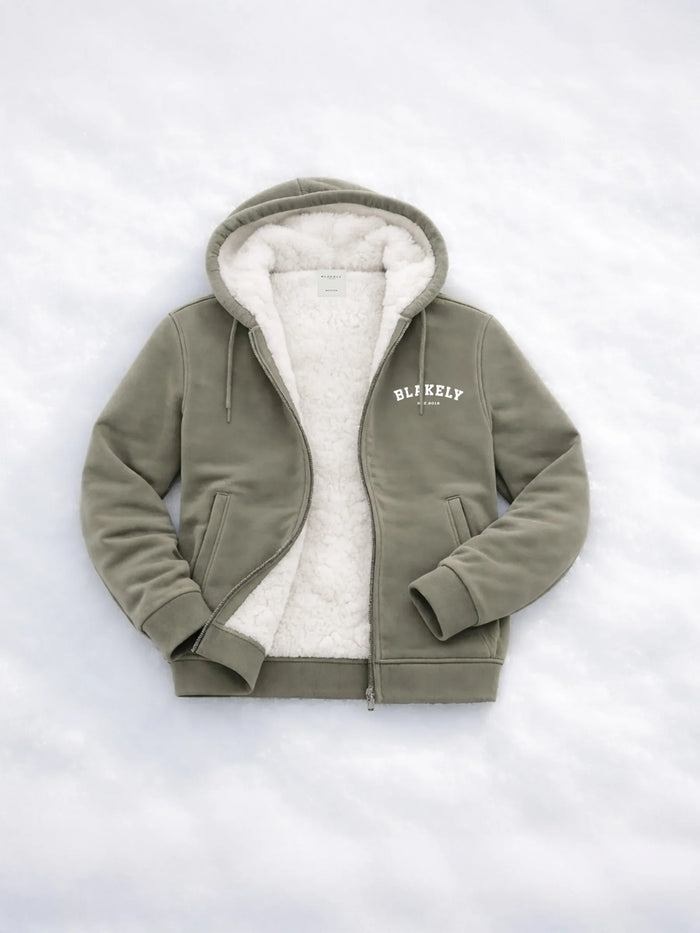 Heritage Zip Up Hoodie - Safari Green