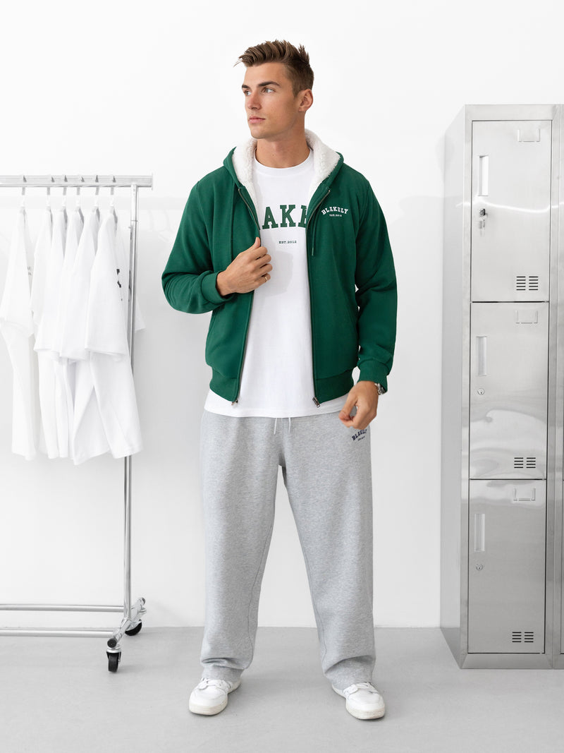 Heritage Relaxed Full Zip Hoodie - Pine Green