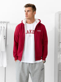 Heritage Relaxed Full Zip Hoodie - Red