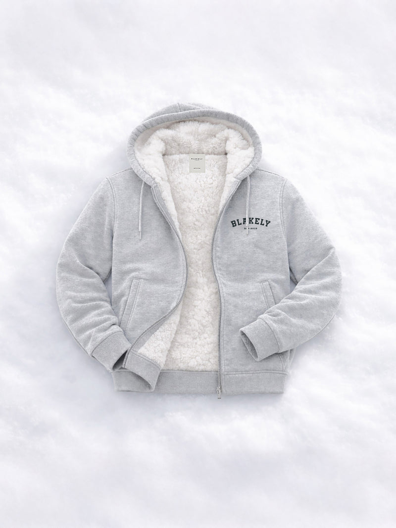 Heritage Full Zip Hoodie - Marl Grey