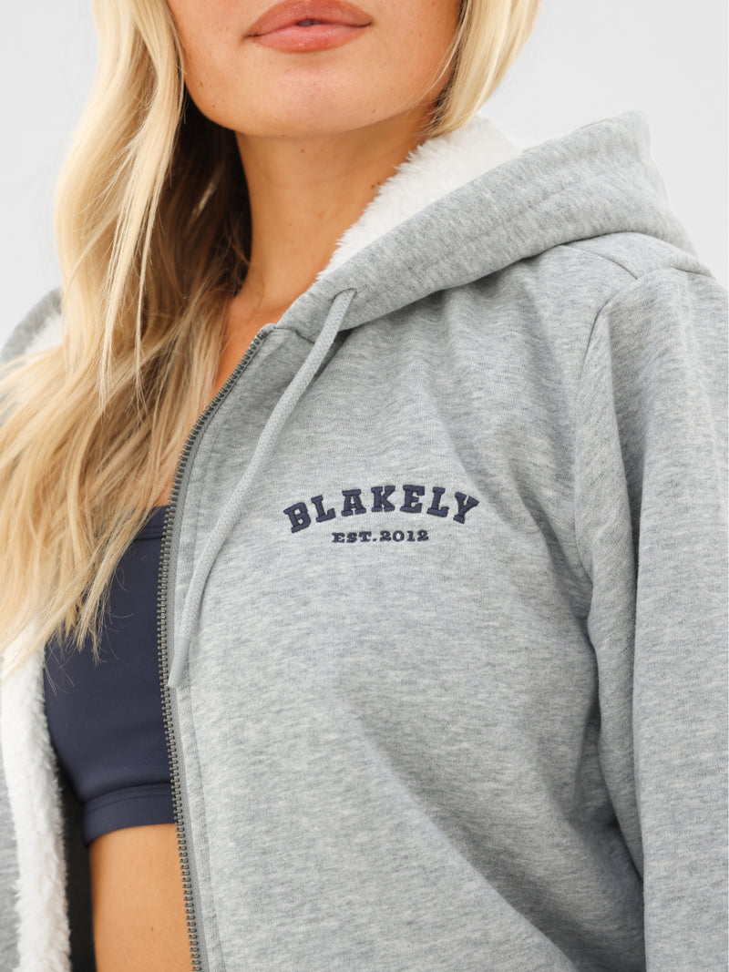 Heritage Full Zip Hoodie - Marl Grey