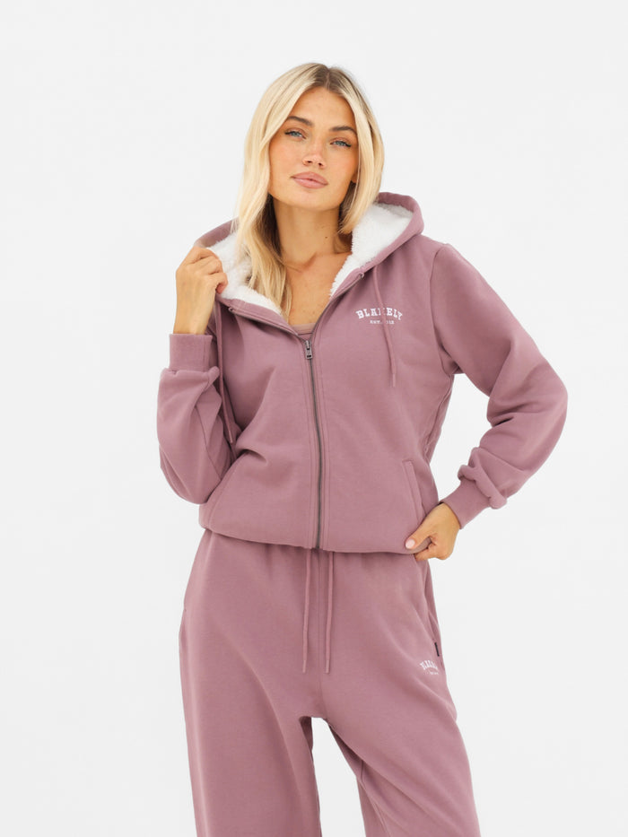 Heritage Full Zip Hoodie - Dusty Pink