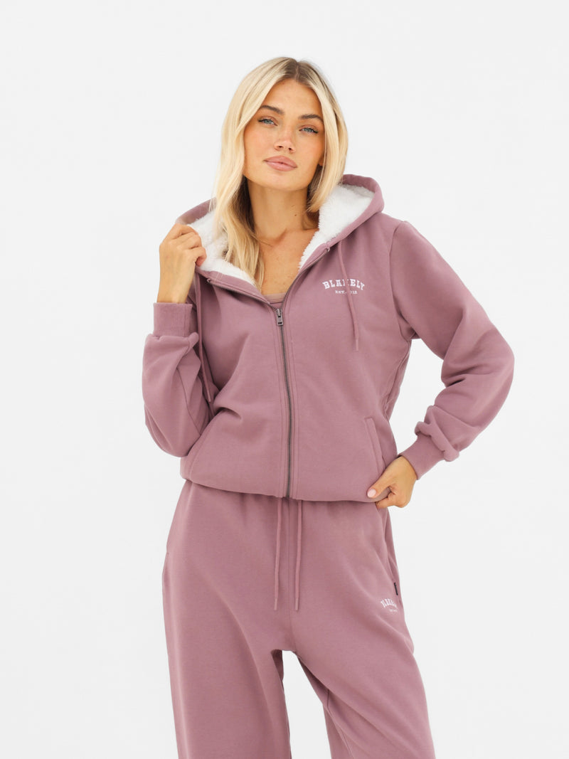 Heritage Full Zip Hoodie - Dusty Pink