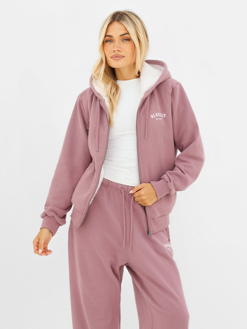 Heritage Full Zip Hoodie - Dusty Pink