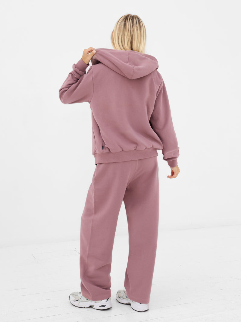 Heritage Full Zip Hoodie - Dusty Pink