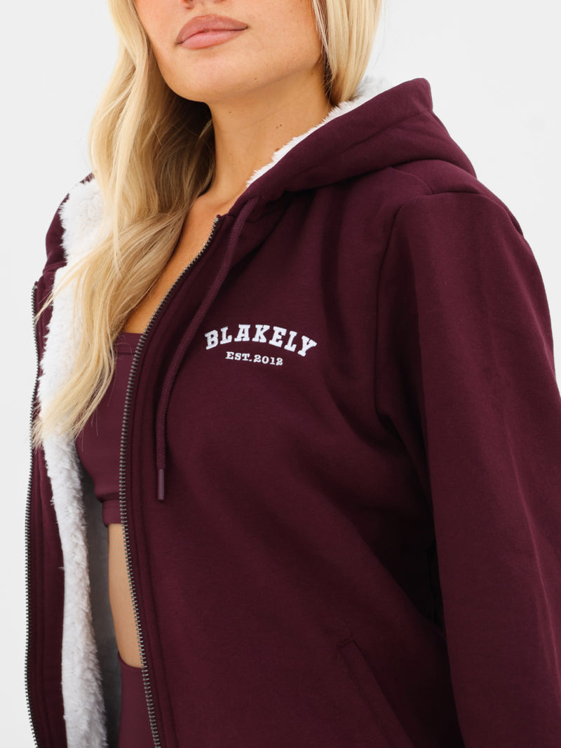 Heritage Full Zip Hoodie - Dark Cherry