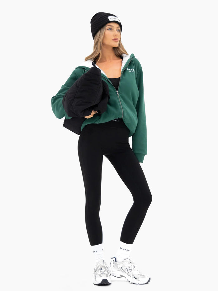 Heritage Full Zip Hoodie - Pine Green