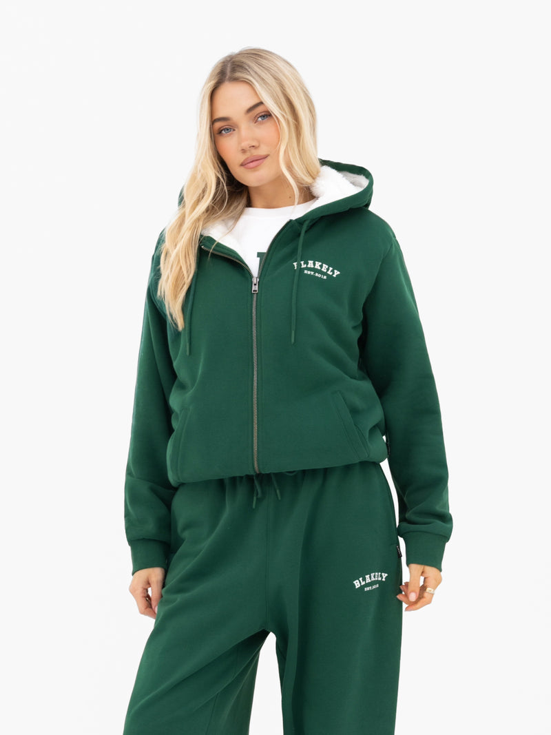 Heritage Full Zip Hoodie - Pine Green