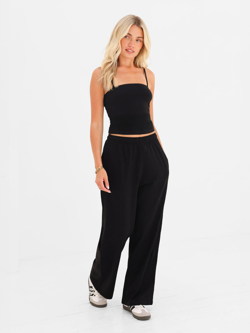 Ayla Cotton Cami Top - Black