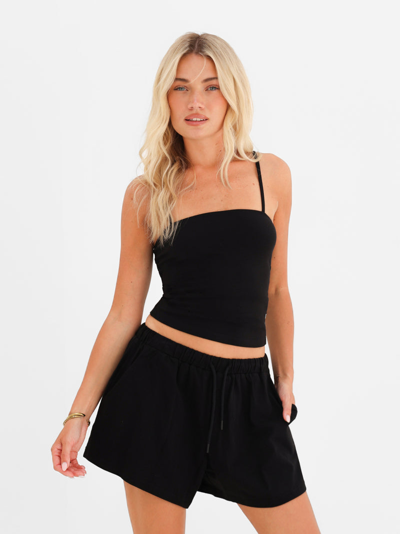 Ayla Cotton Cami Top - Black