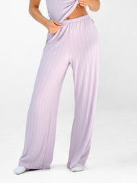 Aria Pointelle Trousers - Pastel Purple