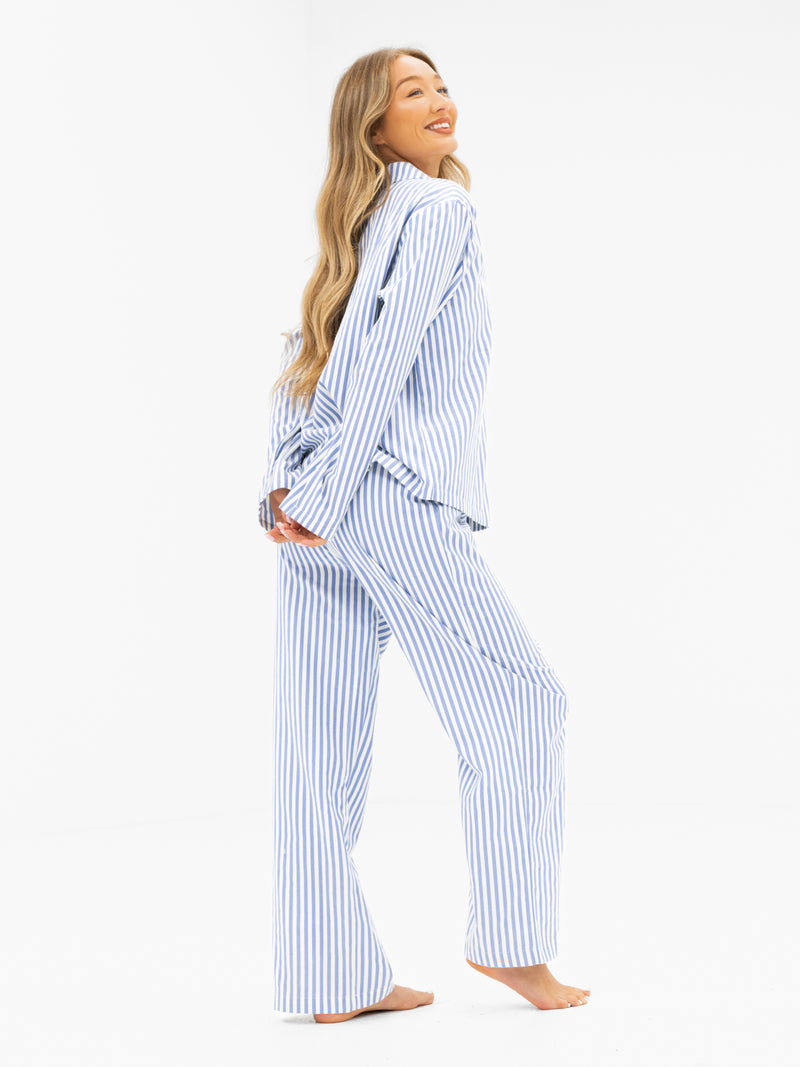 Suki Stripe Trousers - Blue Stripe