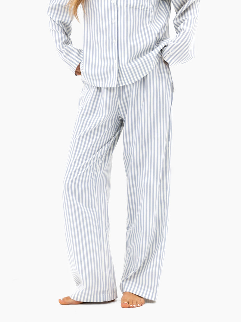 Suki Stripe Trousers - Light Grey Stripe