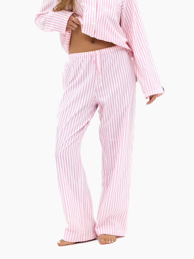 Suki Stripe Trousers - Pink Stripe