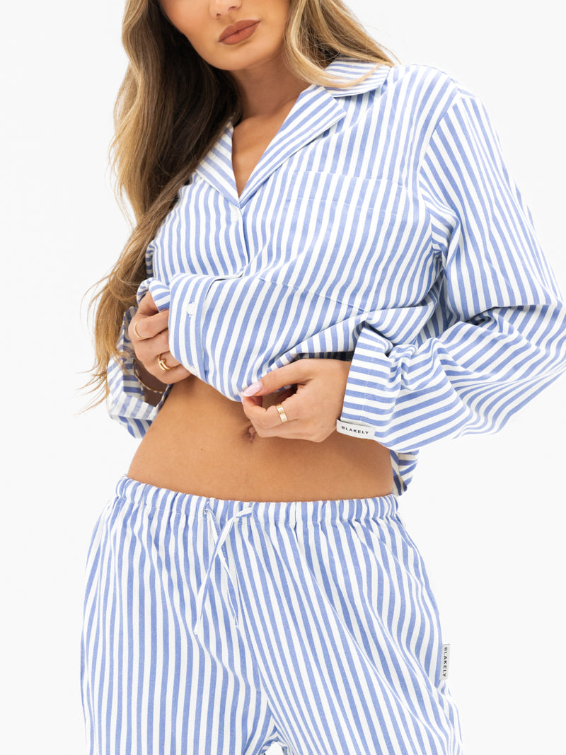 Suki Stripe Shirt - Blue Stripe