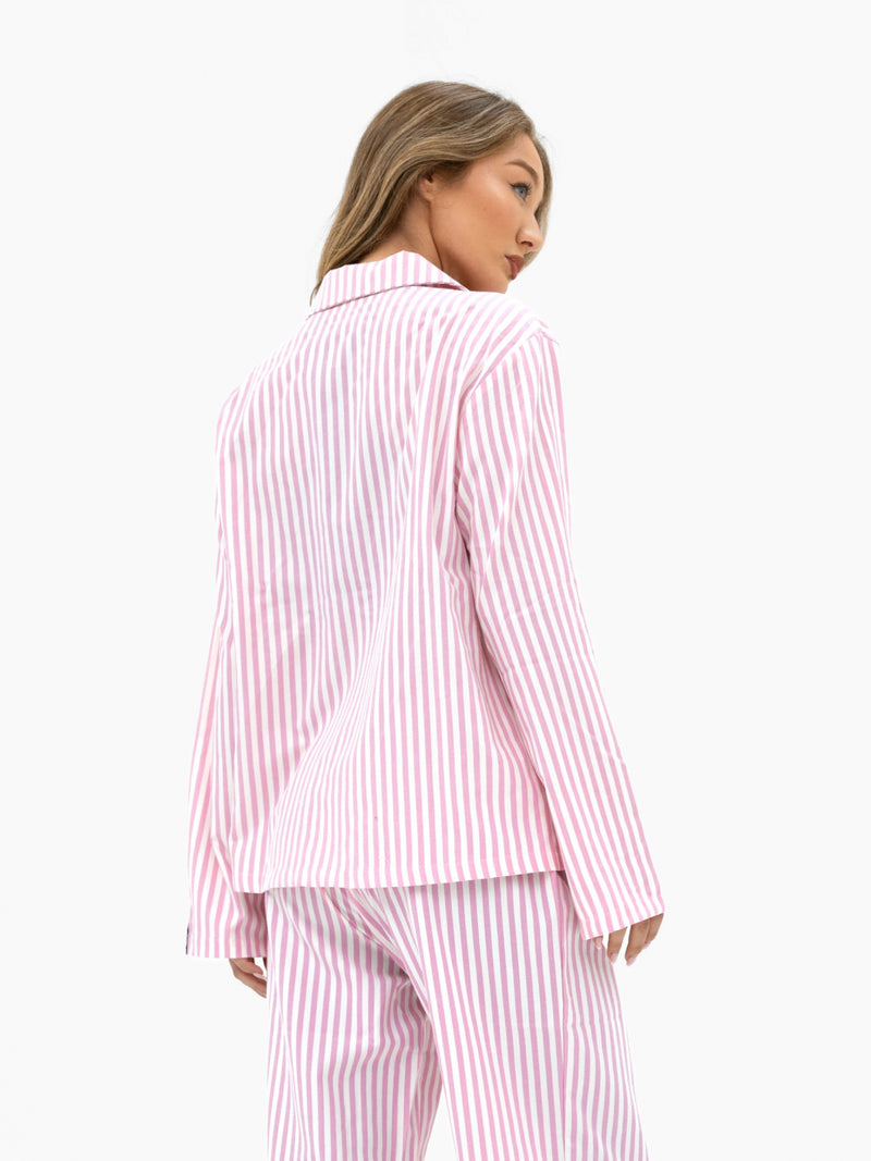Suki Stripe Shirt - Pink Stripe