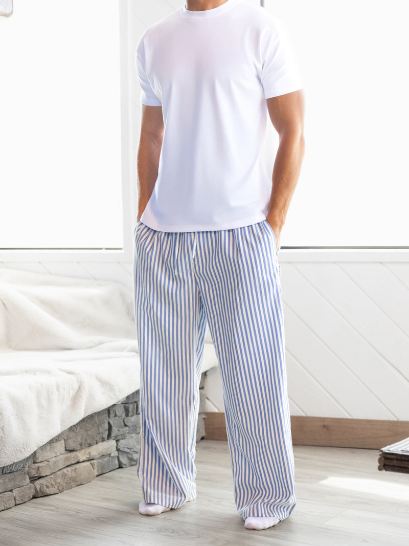 Albie Stripe Trousers - Blue Stripe