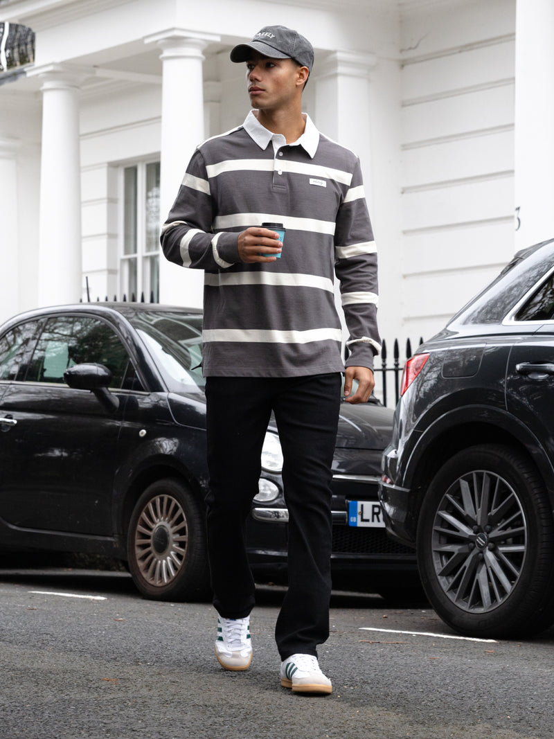 Archie Rugby Shirt - Charcoal