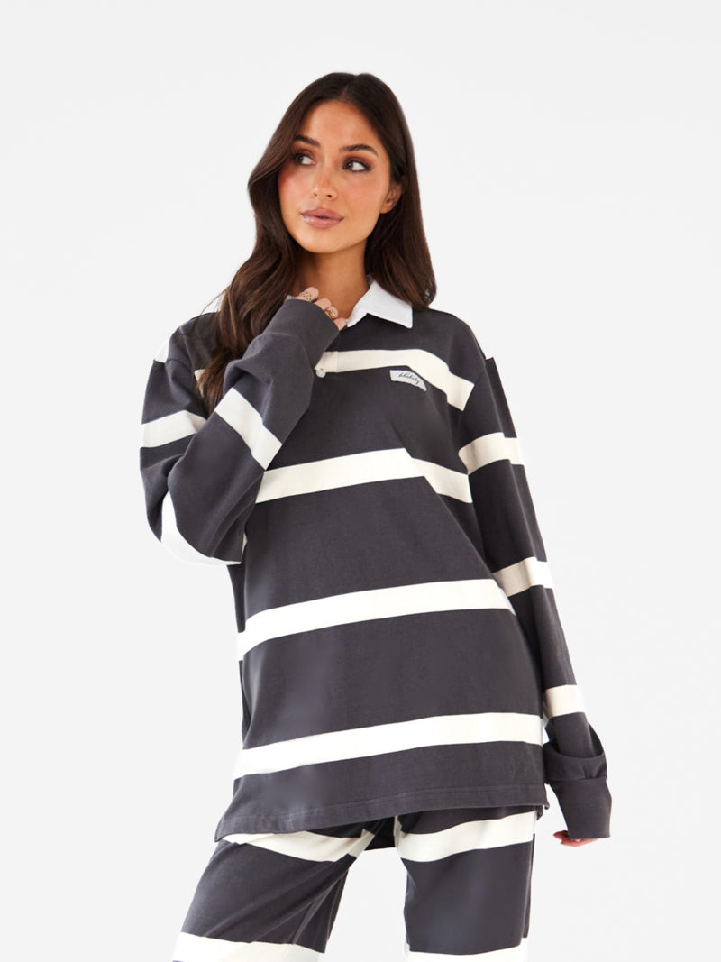 Tilly Rugby Shirt - Charcoal