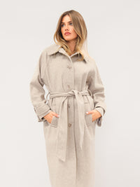 Madalyn Longline Coat - Tan