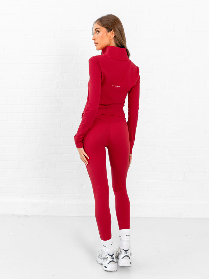 SculptForm Full Zip Jacket - Cherry Red