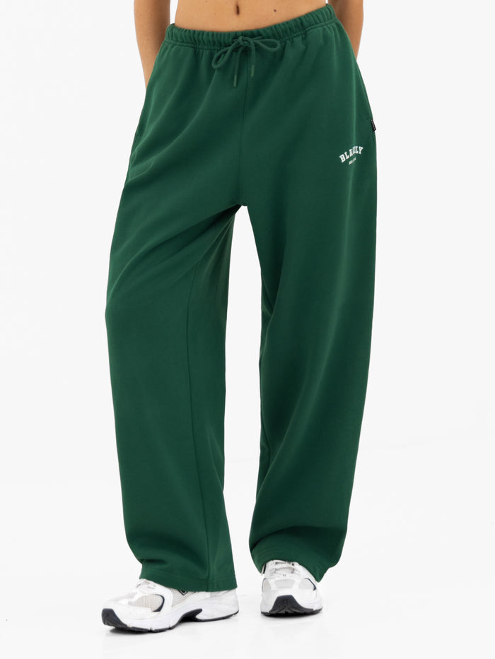 Heritage Wide Leg Sweatpants - Pine Green