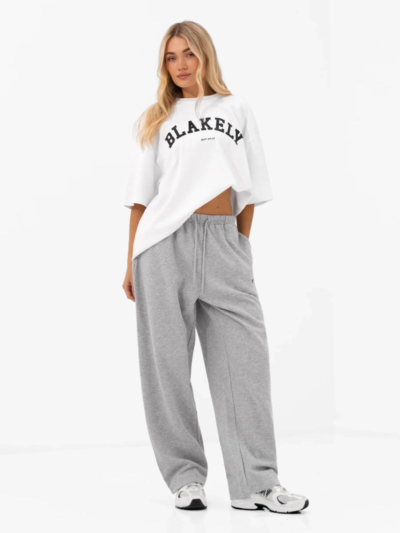 Heritage Wide Leg Sweatpants - Marl Grey