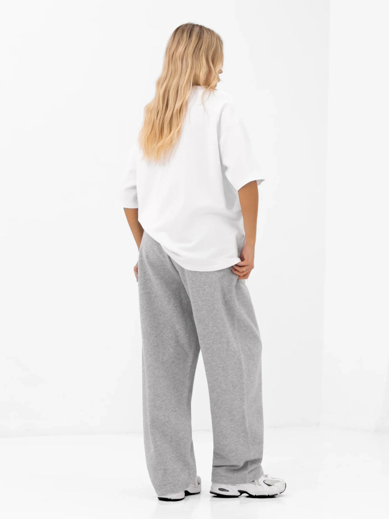 Heritage Wide Leg Sweatpants - Marl Grey