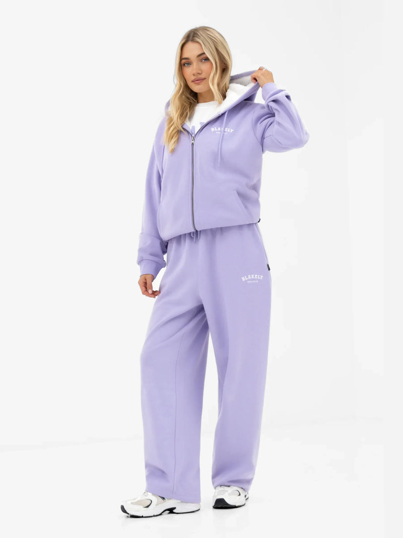 Heritage Wide Leg Sweatpants - Lilac