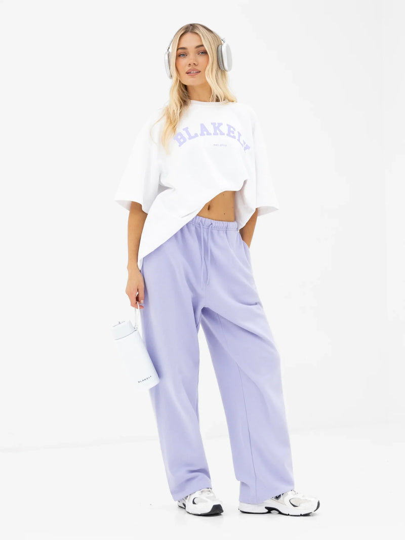 Heritage Wide Leg Sweatpants - Lilac