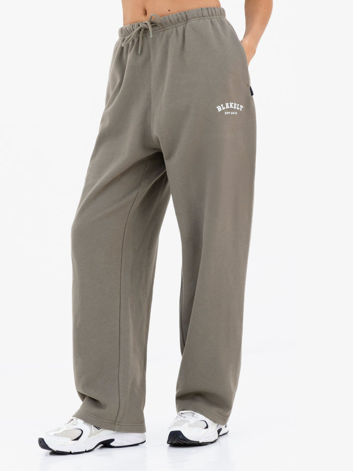 Heritage Wide Leg Sweatpants - Safari Green