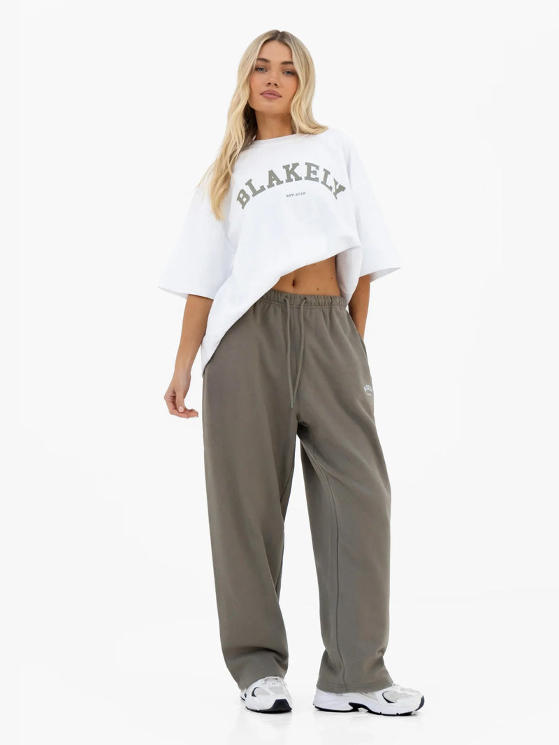 Heritage Wide Leg Sweatpants - Safari Green