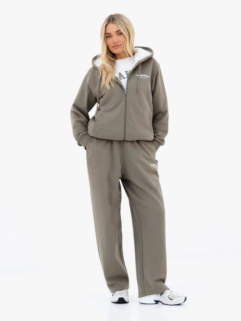 Heritage Wide Leg Sweatpants - Safari Green